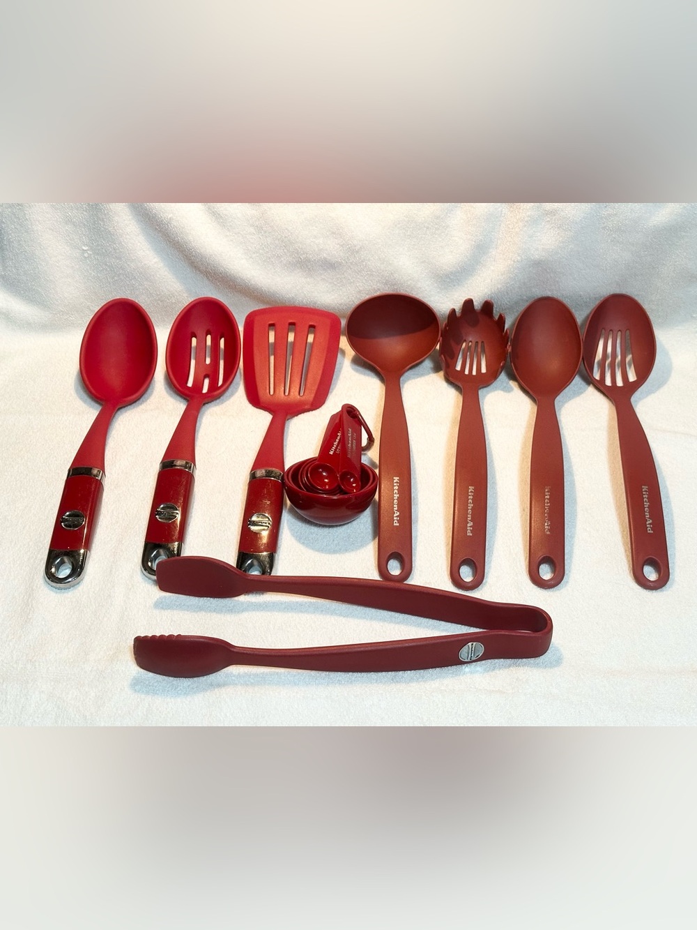 KitchenAid 9 piece utensil tool set silicone and plastic